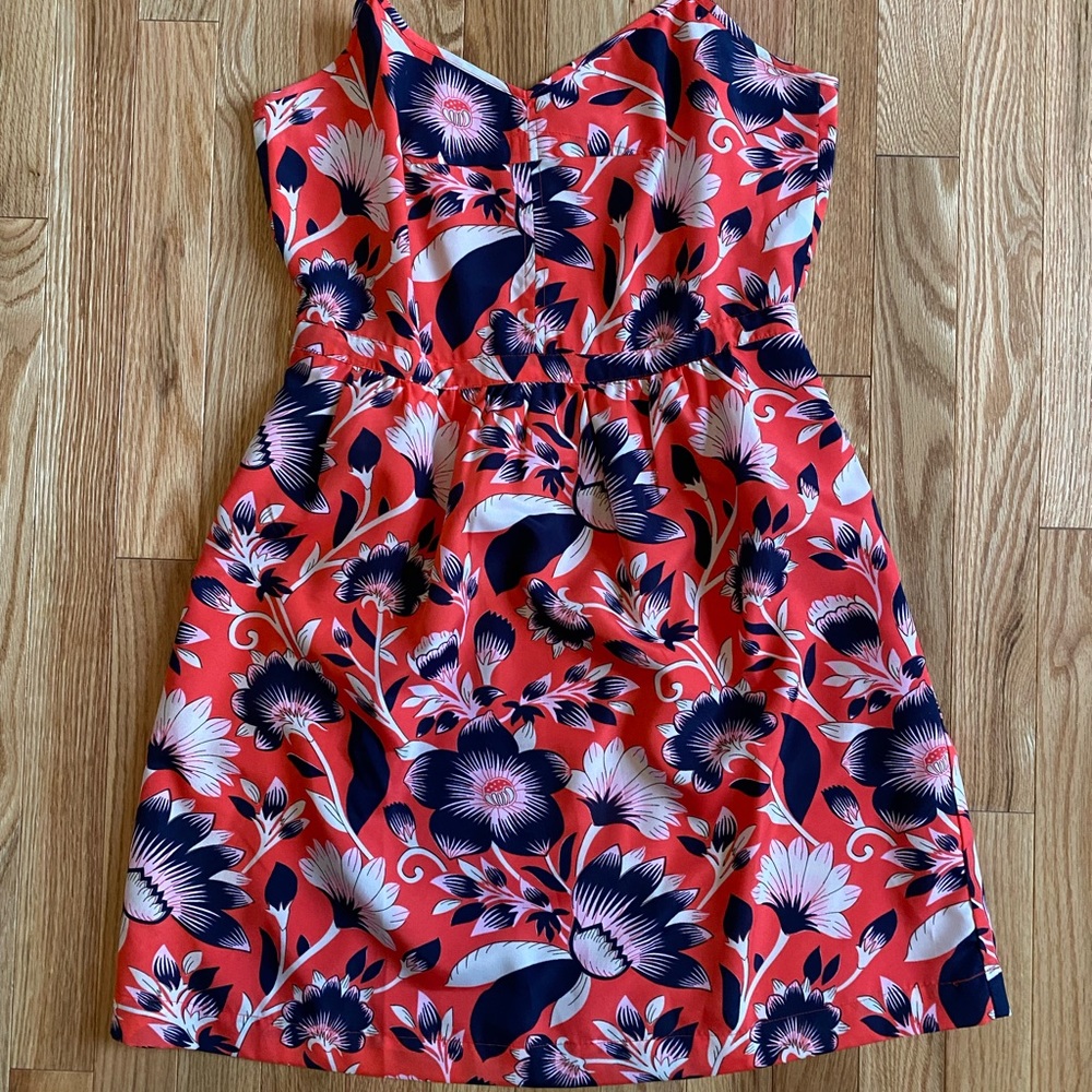 Women’s J.Crew Spaghetti Strap Dress, Size 6, Pink Floral